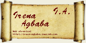 Irena Agbaba vizit kartica